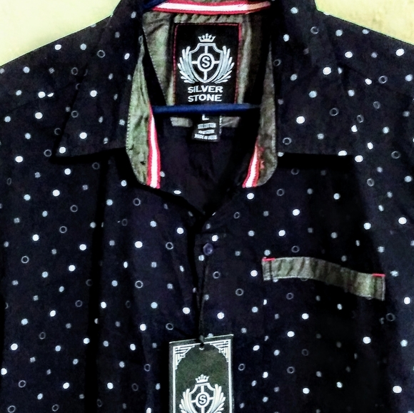 Silverstone casual Men's button up Shirt(LG) - Picture 2 of 12